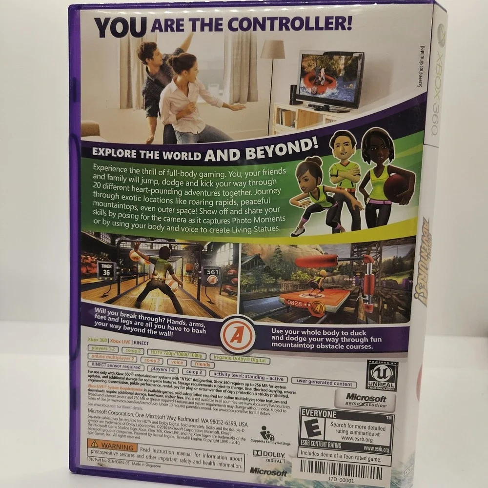 Kinect Adventures! (Xbox 360) Kinect Required Complete‎ CIB